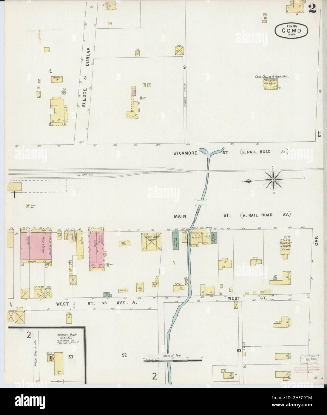 Mappa di como, mississippi immagini e fotografie stock ad alta