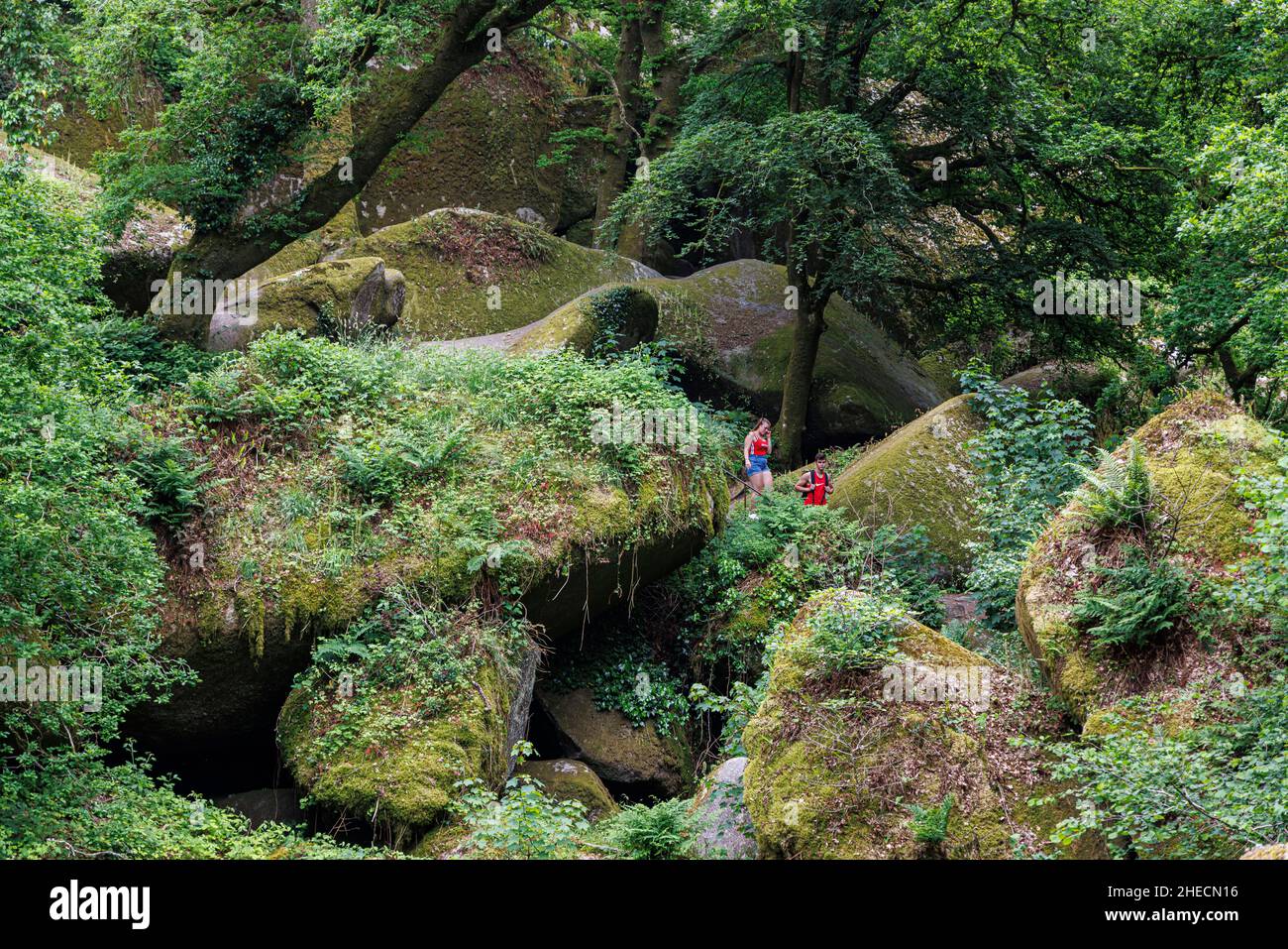 Francia, Finistere, Huelgoat, caos roccioso Foto Stock