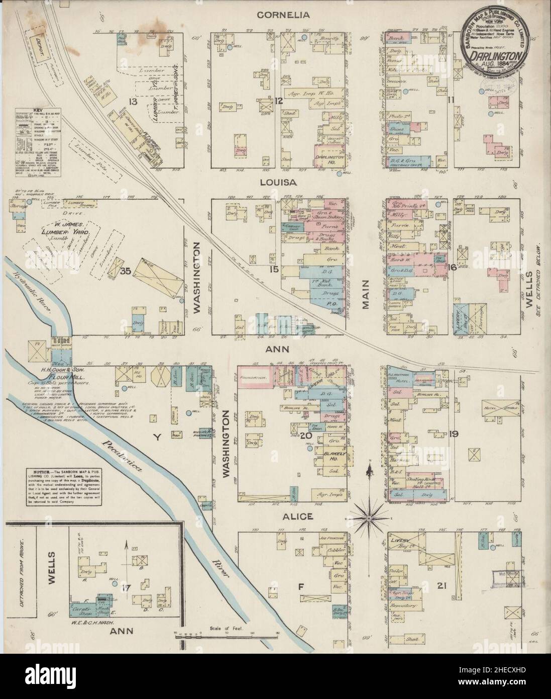 Mappa di darlington wisconsin immagini e fotografie stock ad alta