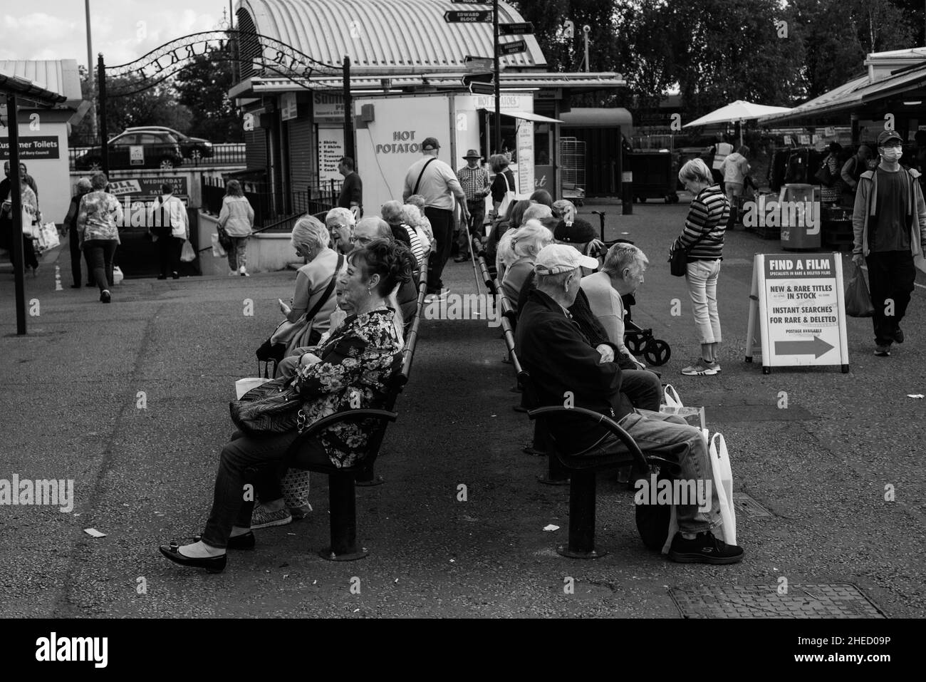 Bury Market Lancashire Regno Unito. Foto Stock