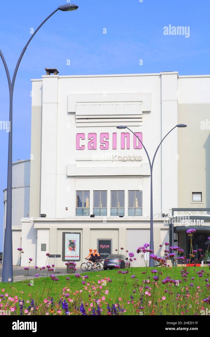 Belgio, Fiandre Occidentali, Knokke Heist, casinò progettato dall'architetto belga Leon Stynen e inaugurato nel 1930 Foto Stock