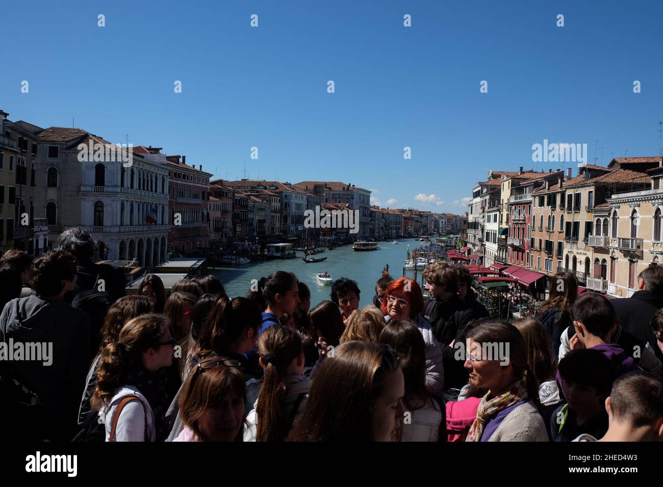 Mass tourism in Venice Foto Stock