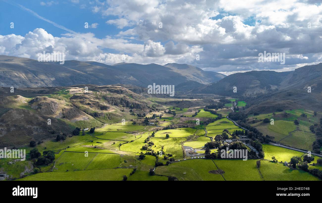 Montagne inglesi al sole Foto Stock