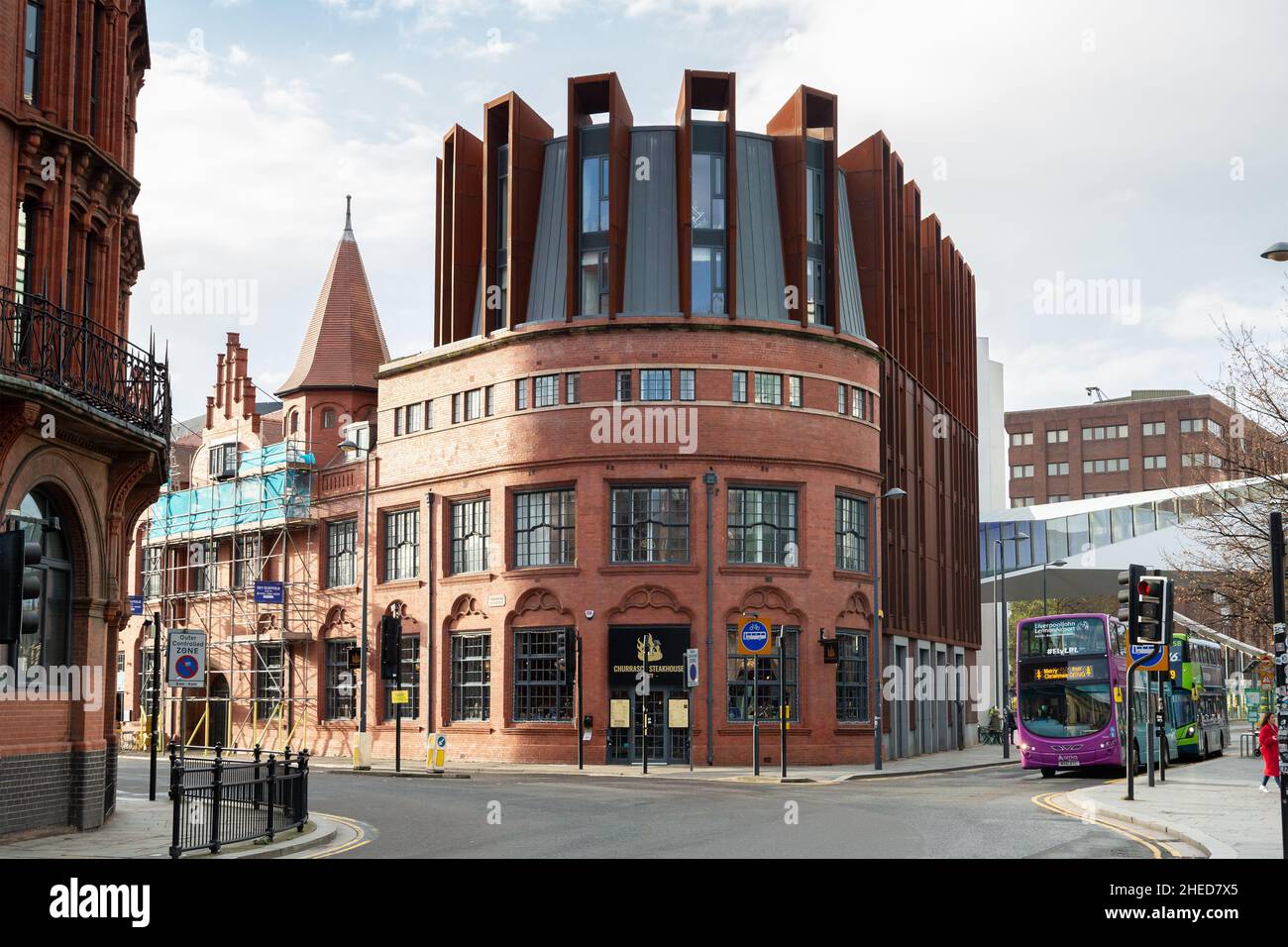 Liverpool, Regno Unito: Chancery House, Paradise Street. Ex Gordon Smith Institute per i marinai, ora Churrasco Steakhouse ristorante. Foto Stock