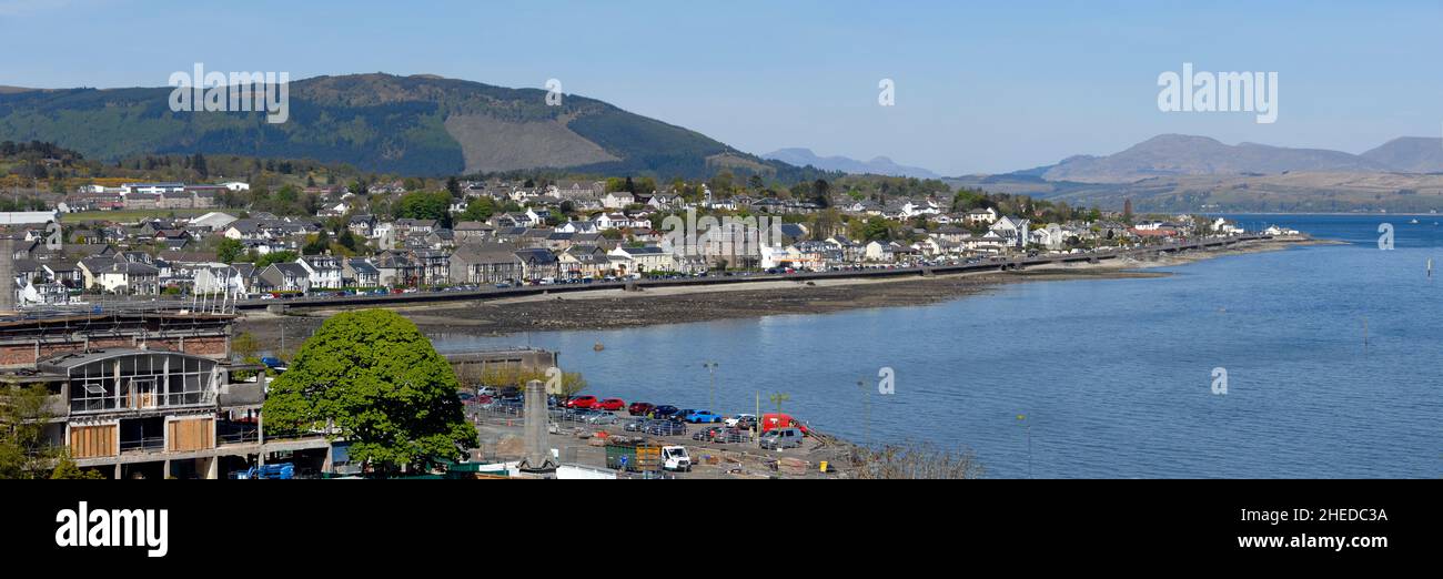Vista panoramica di Dunoon, Argyll & Bute, Scotlamd Foto Stock