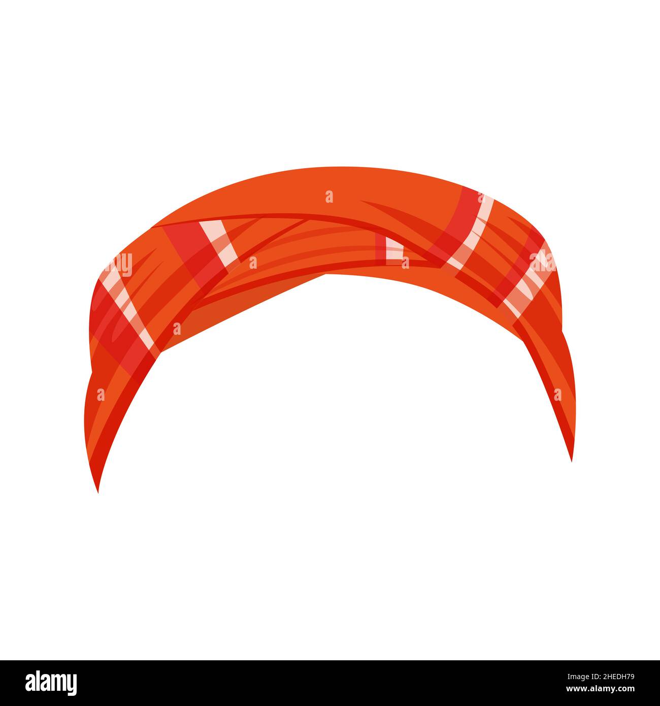 Arancione donna capelli bandana illustrazione vettore Illustrazione Vettoriale
