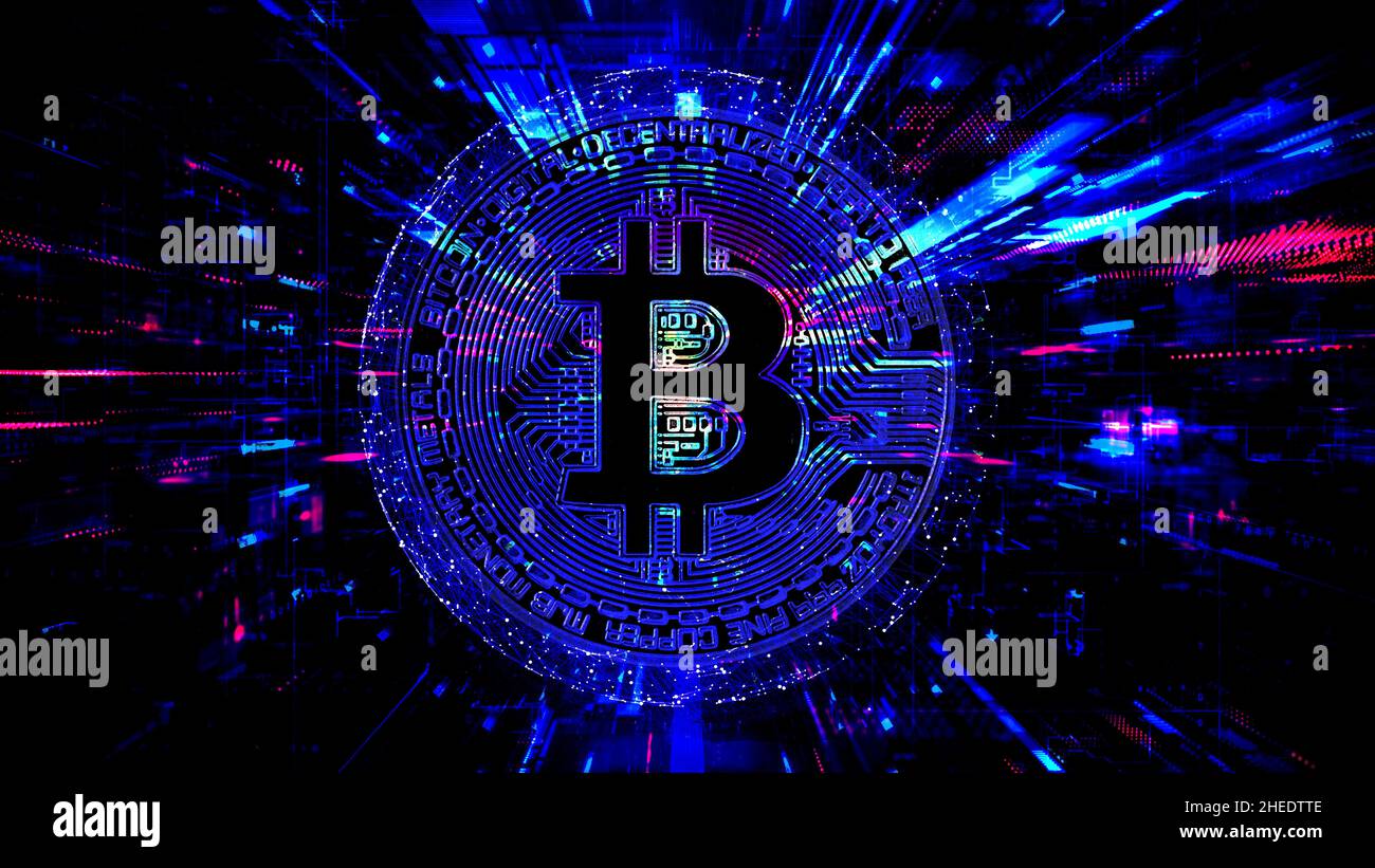 Bitcoin - Cryptocurrency - Crypto Technology - Darknet Transactions Foto Stock