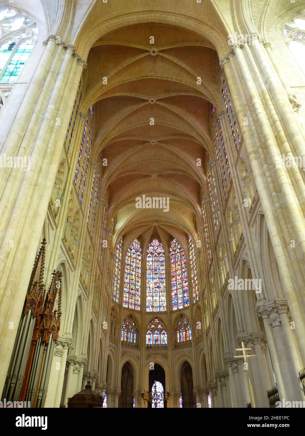 Bella architettura della cattedrale di Tours Foto Stock