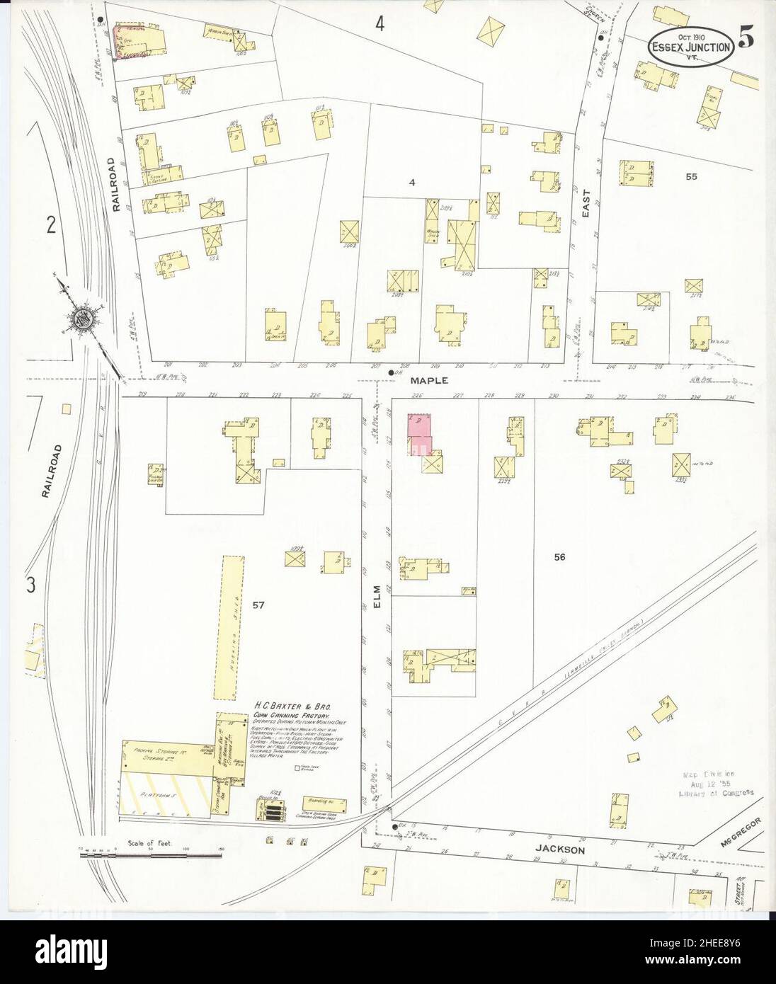 Sanborn Fire Insurance Map from Essex Junction, Chittenden County, Vermont. Foto Stock