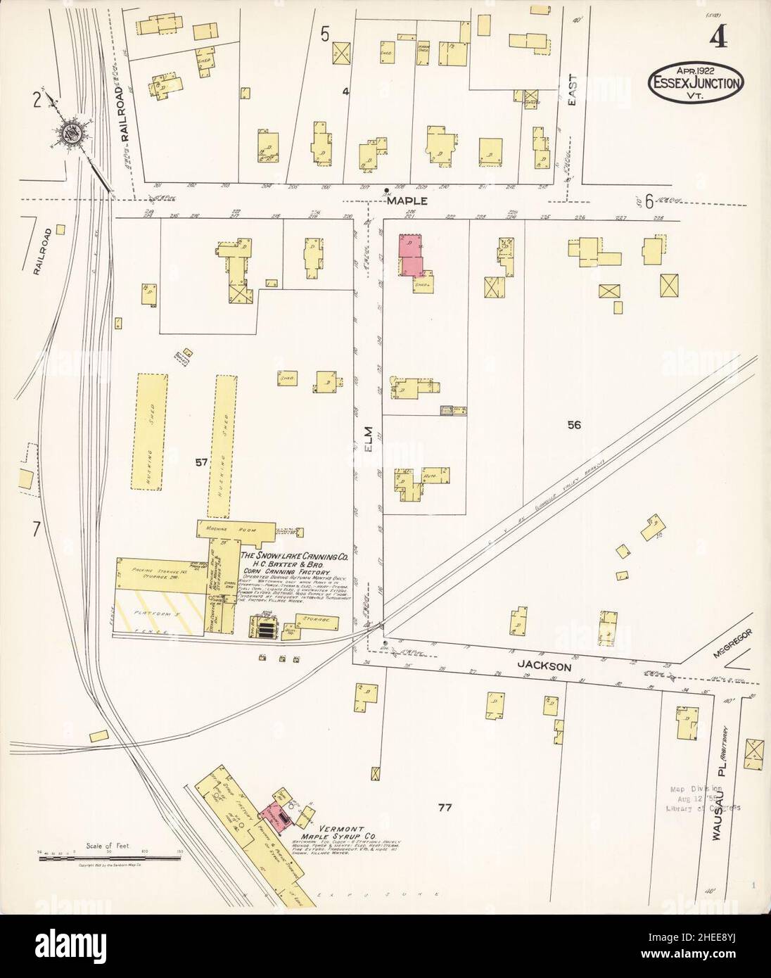 Sanborn Fire Insurance Map from Essex Junction, Chittenden County, Vermont. Foto Stock