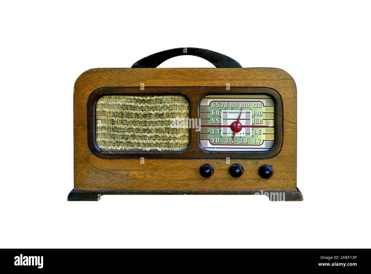 Radio a tubo vintage di metà secolo. Foto Stock