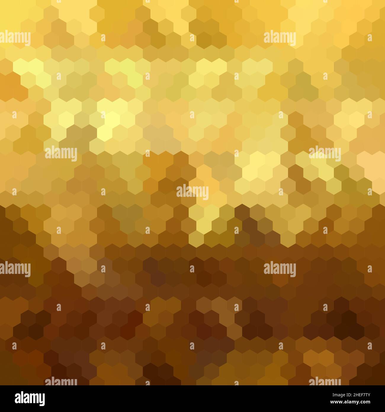 sfondo esagonale marrone dorato. illustrazione moderna. Foto Stock