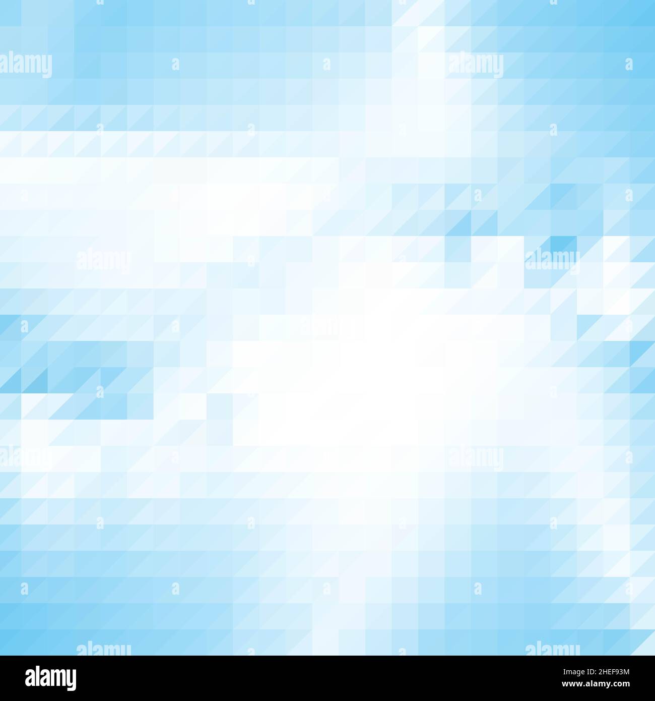 illustrazione dei triangoli blu. cielo bianco. stile poligonale Foto Stock