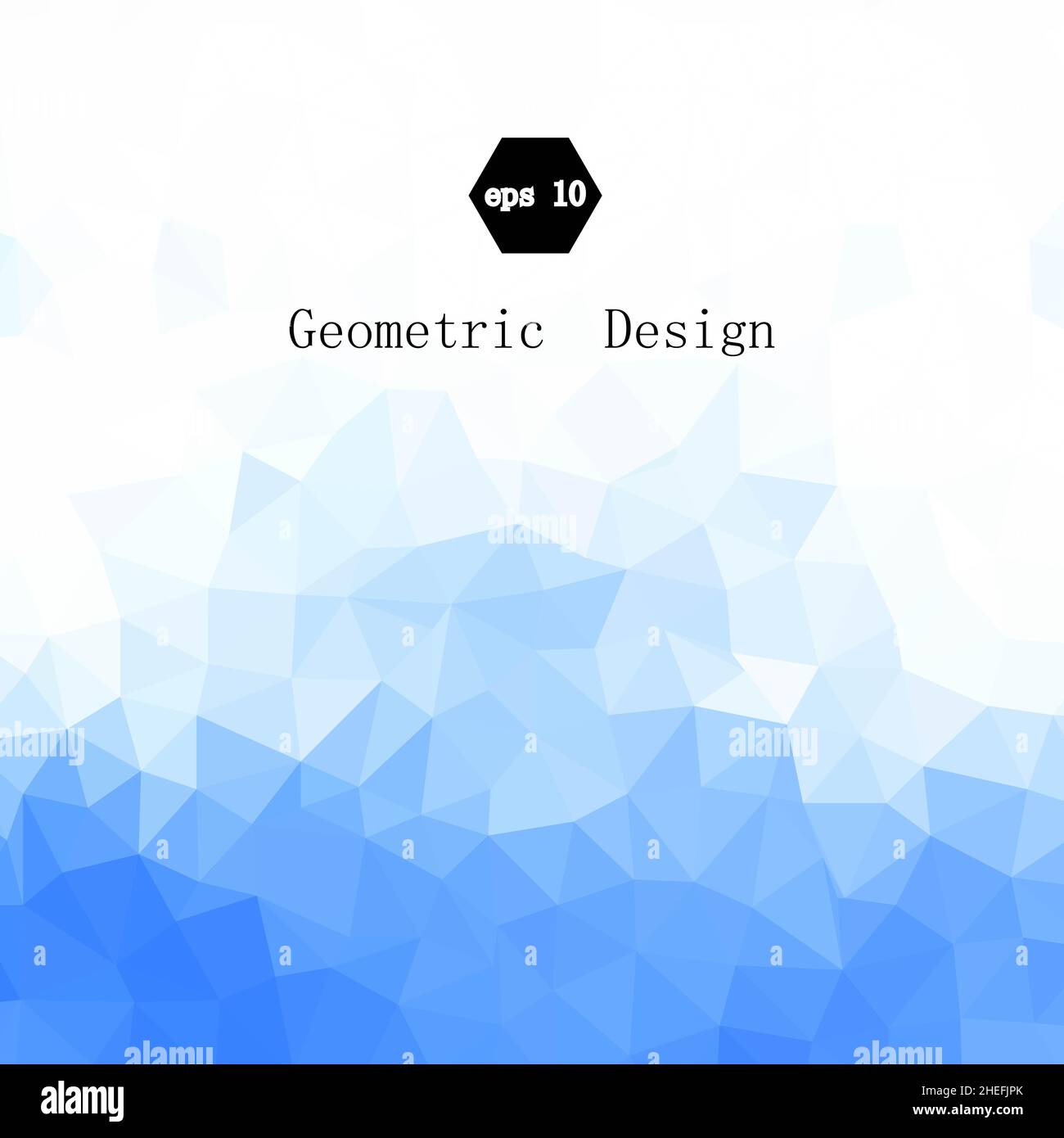 sfondo triangolare astratto blu. motivo vettoriale Foto Stock