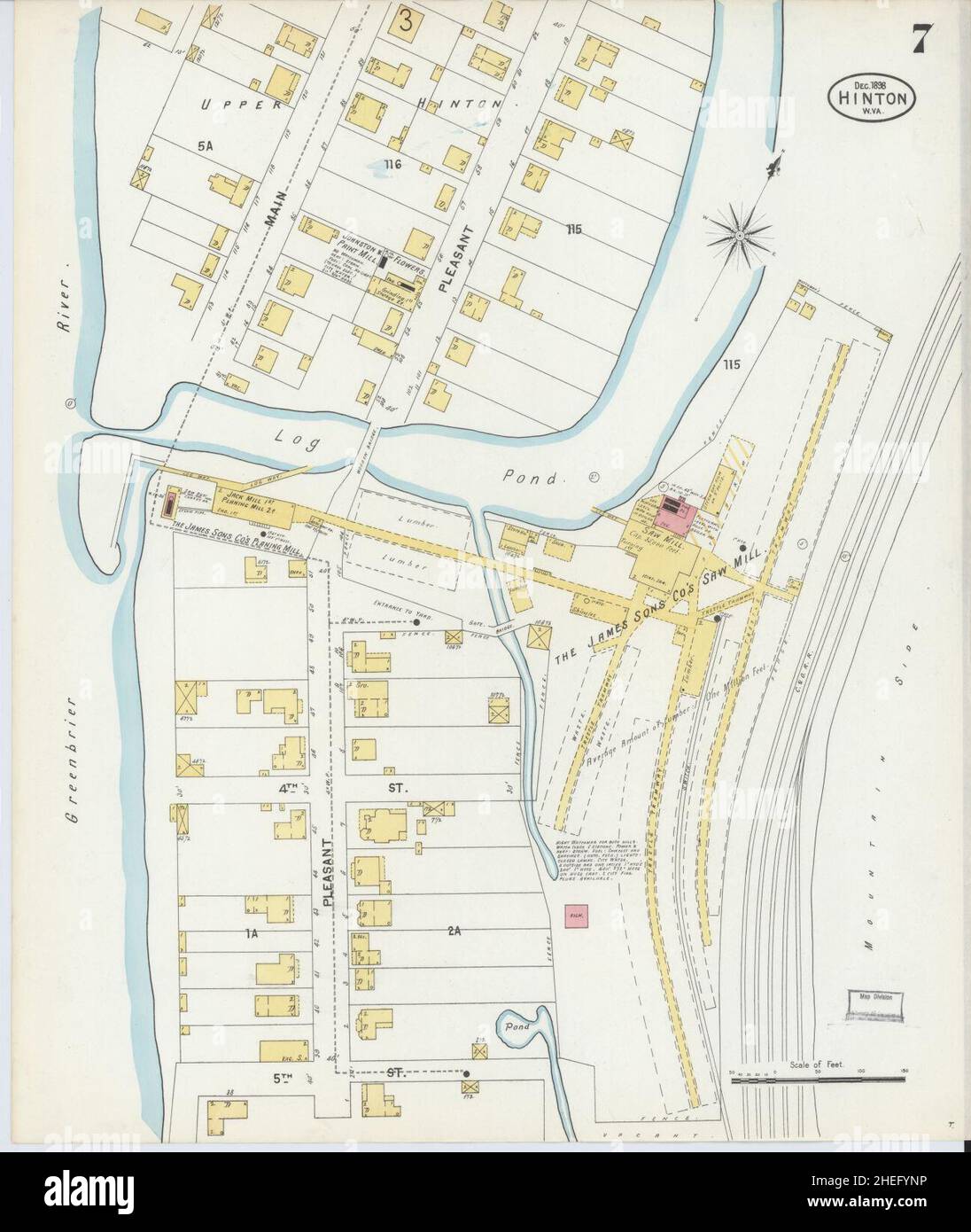 Mappa di hinton west virginia immagini e fotografie stock ad alta