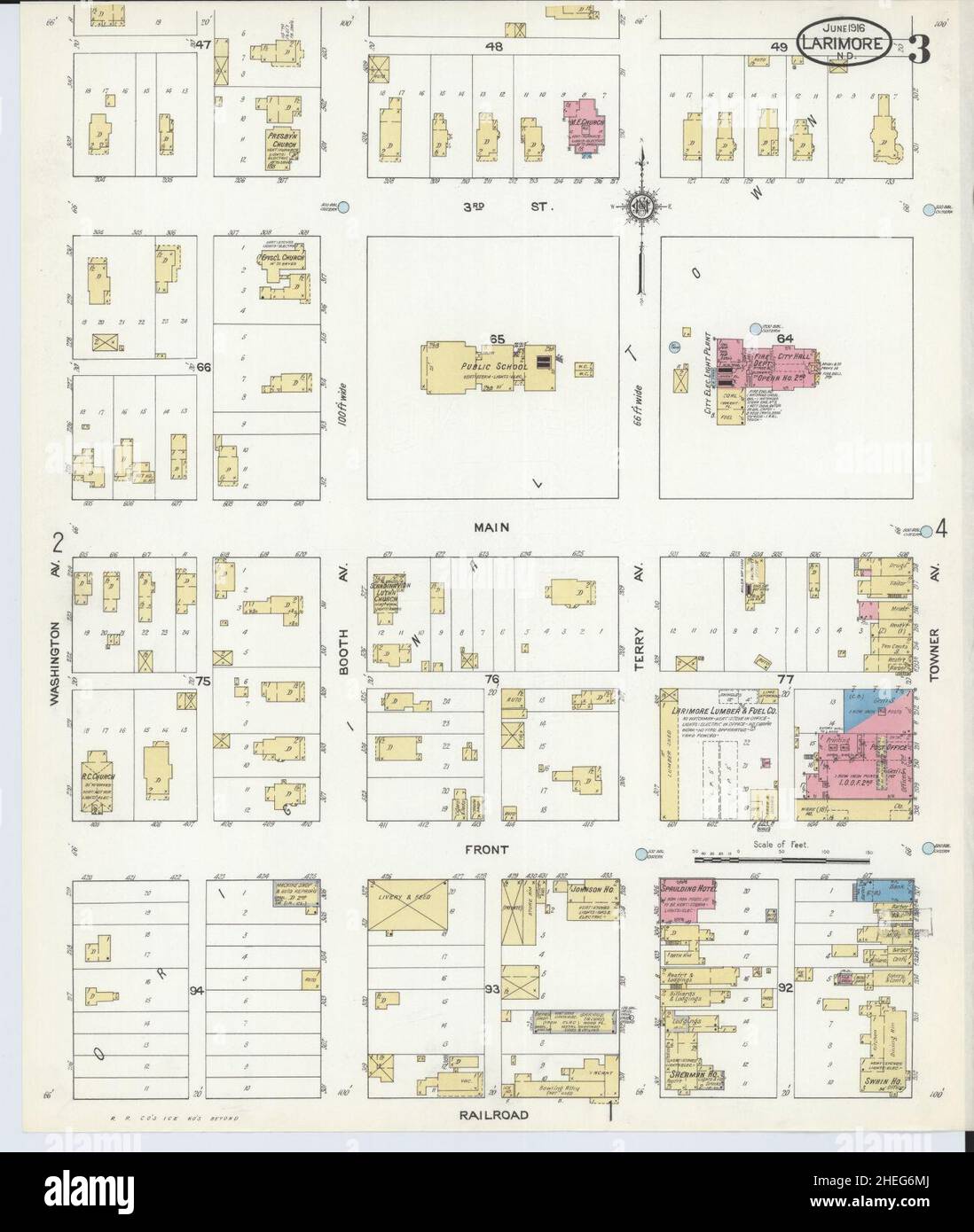 Larimore mappa del dakota del nord immagini e fotografie stock ad alta