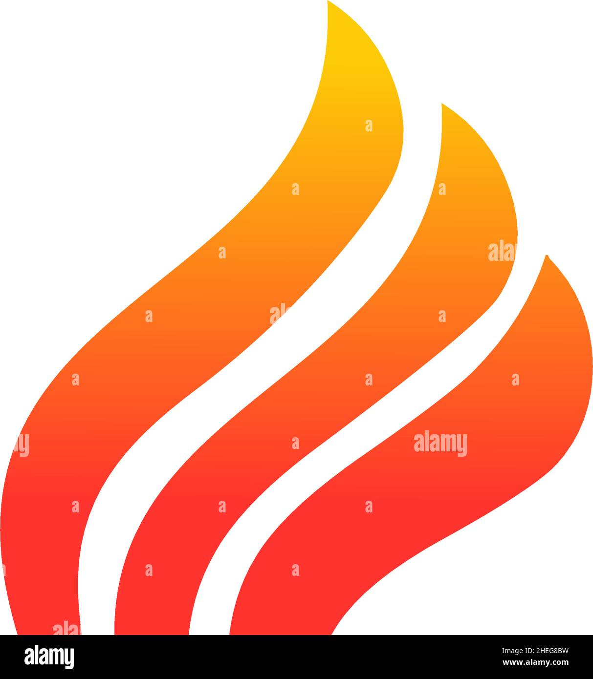 Simbolo del fuoco disegno del logo vettoriale Illustrazione Vettoriale