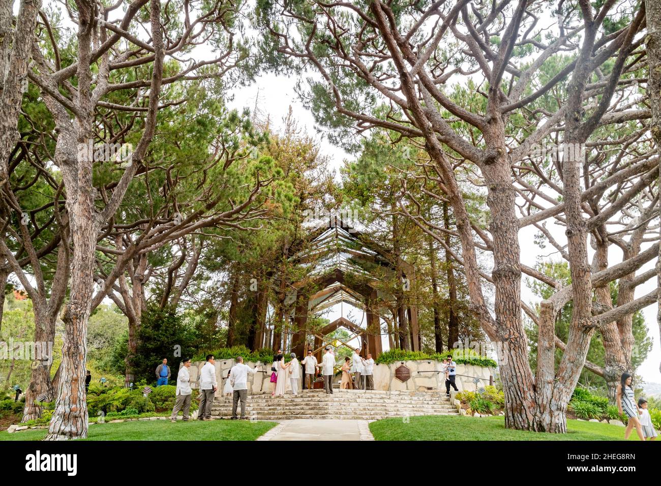 Los Angeles, MAGGIO 28 2016 - Vista in alto della Cappella dei viandanti Foto Stock