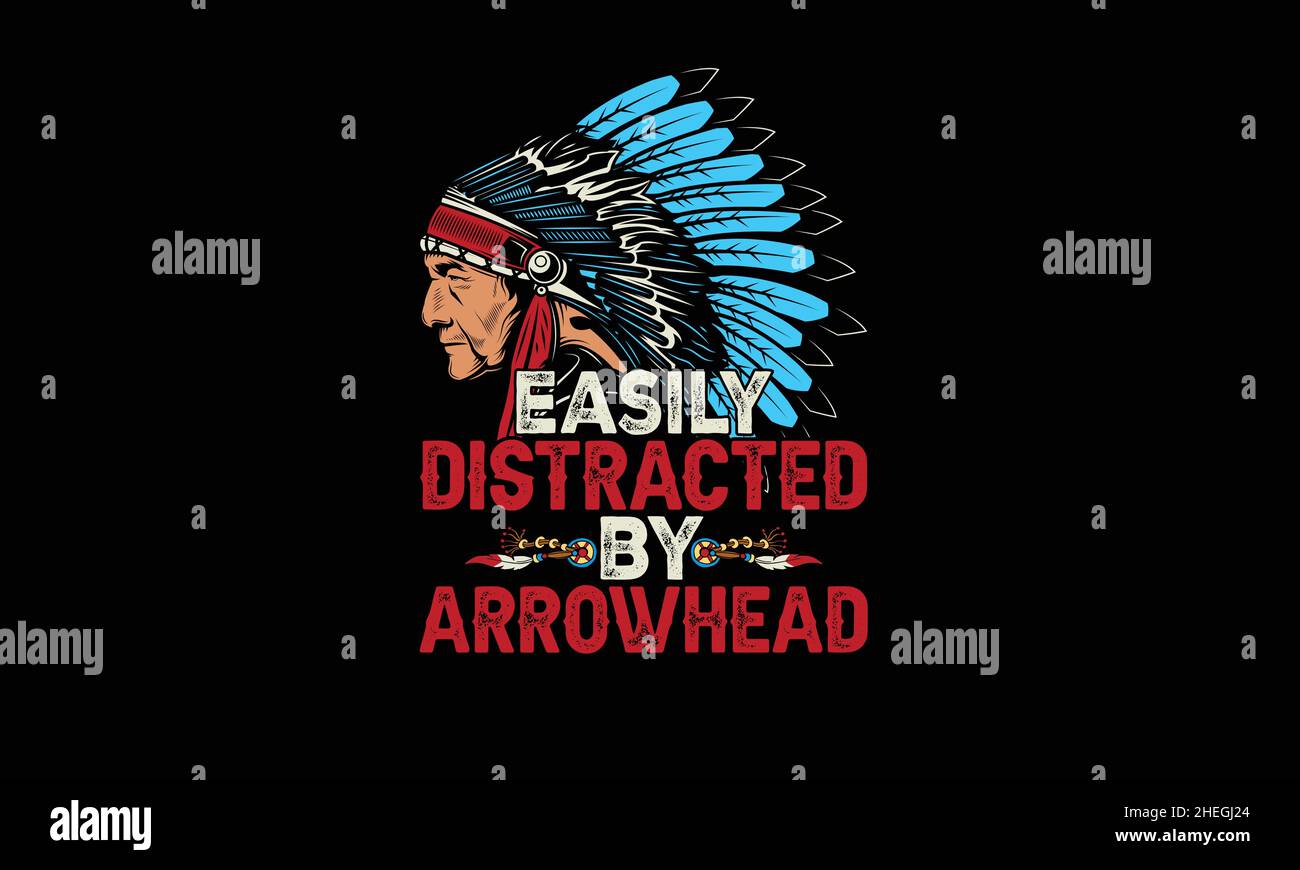 facilmente distratto dalla punta di freccia native americal tribal faccia piuma corona monogramma modello vettore Illustrazione Vettoriale