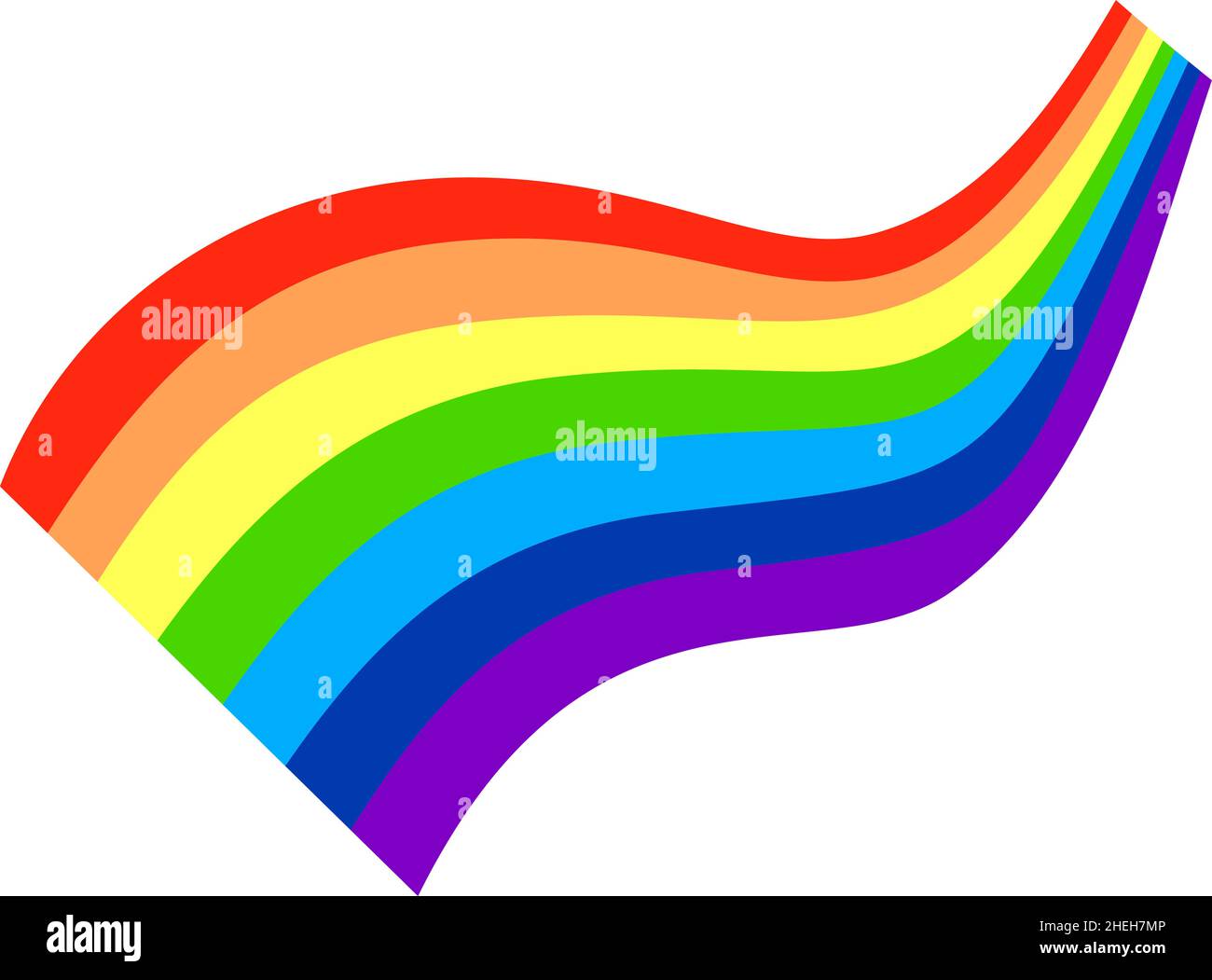 Questa è un'illustrazione di Un arcobaleno che si piega e si allunga Illustrazione Vettoriale