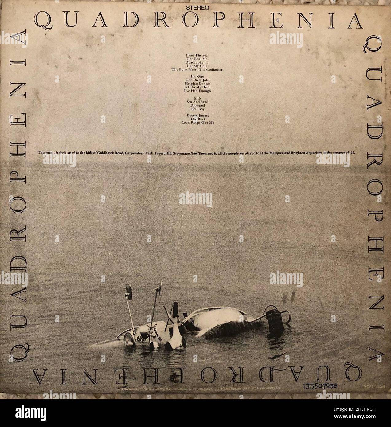 Vintage record Albums Collection, 1970s Music, The Who 'Quadrophenia' Cover Photo; album classici in vinile rock, copertine vintage Foto Stock