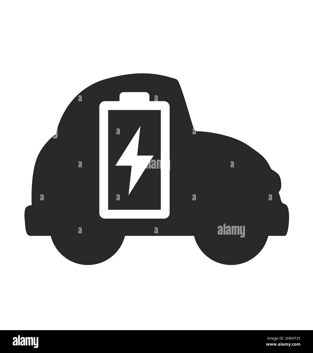 punto di ricarica per auto elettriche semplice logo simbolo segno icona stazione vettore isolato su sfondo bianco Illustrazione Vettoriale