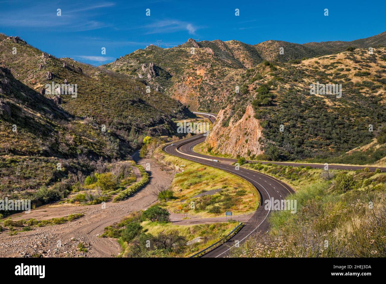 Mazatzal Mountains, state Highway 87 a Cottonwood Basin, vicino a Jakes Corner, Tonto National Forest, Arizona, Stati Uniti Foto Stock