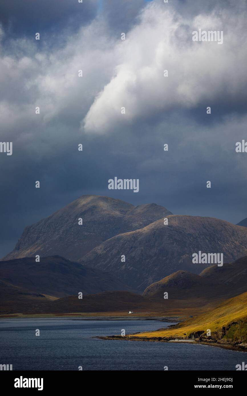Loch Scavaig, Black Cuillin, Camasunary, Isola di Skye, Scozia Foto Stock