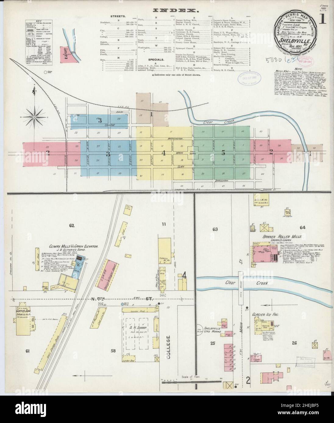Mappa del kentucky di shelbyville immagini e fotografie stock ad alta