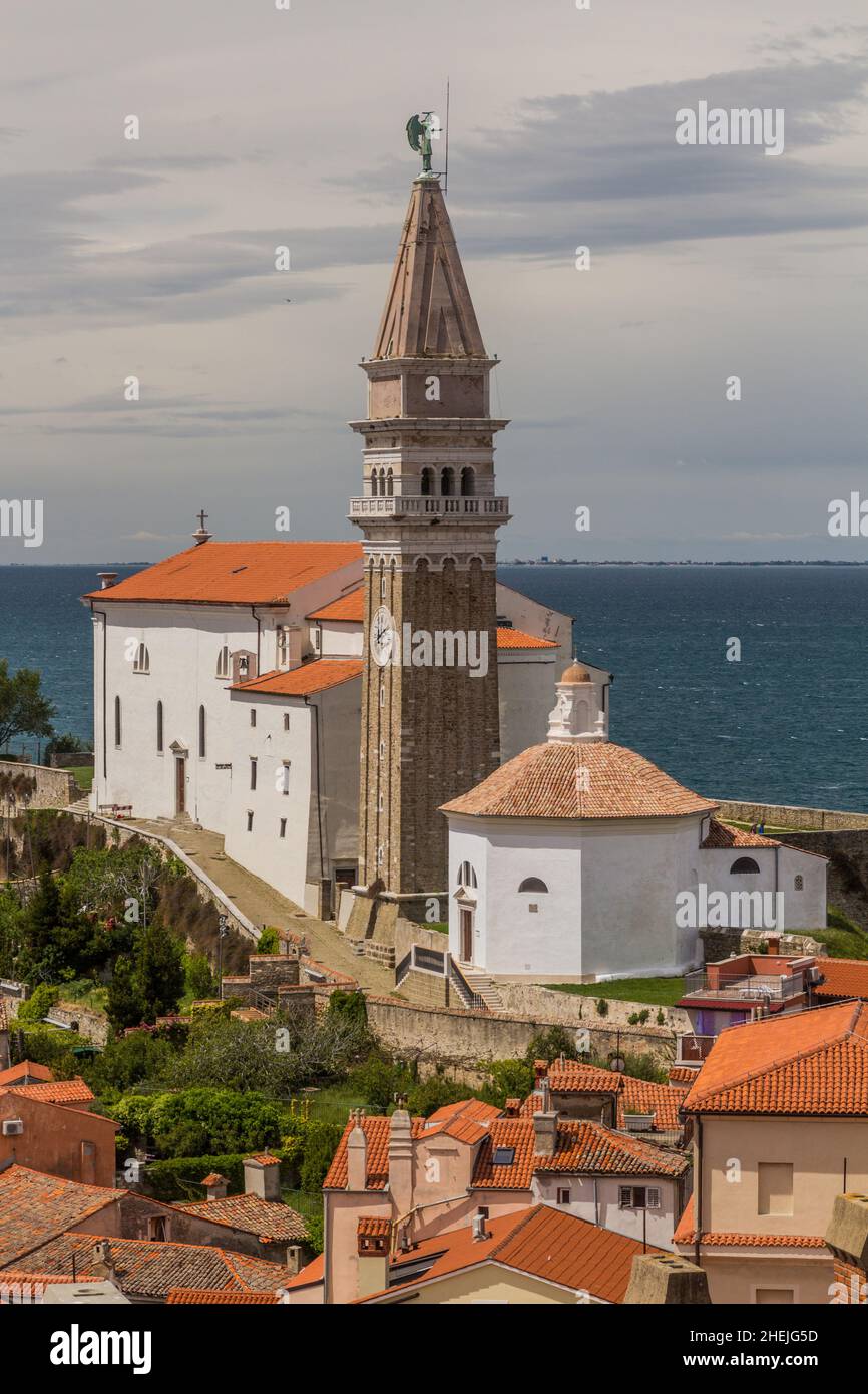 Chiesa Parrocchiale di San Giorgio a Pirano, Slovenia Foto Stock