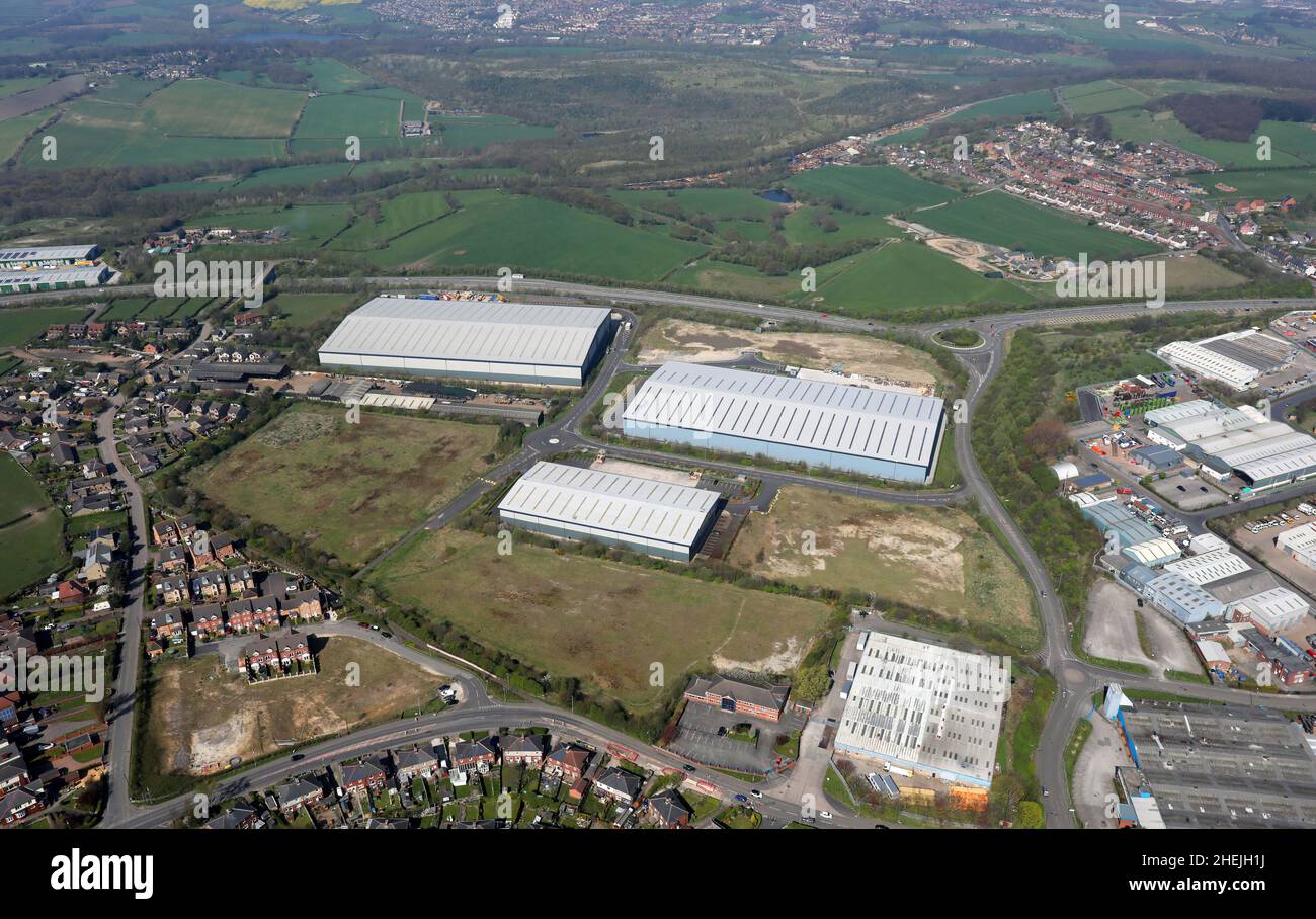 Vista aerea dell'Ashroyd Business Park, Hoyland, Barnsley, South Yorkshire Foto Stock