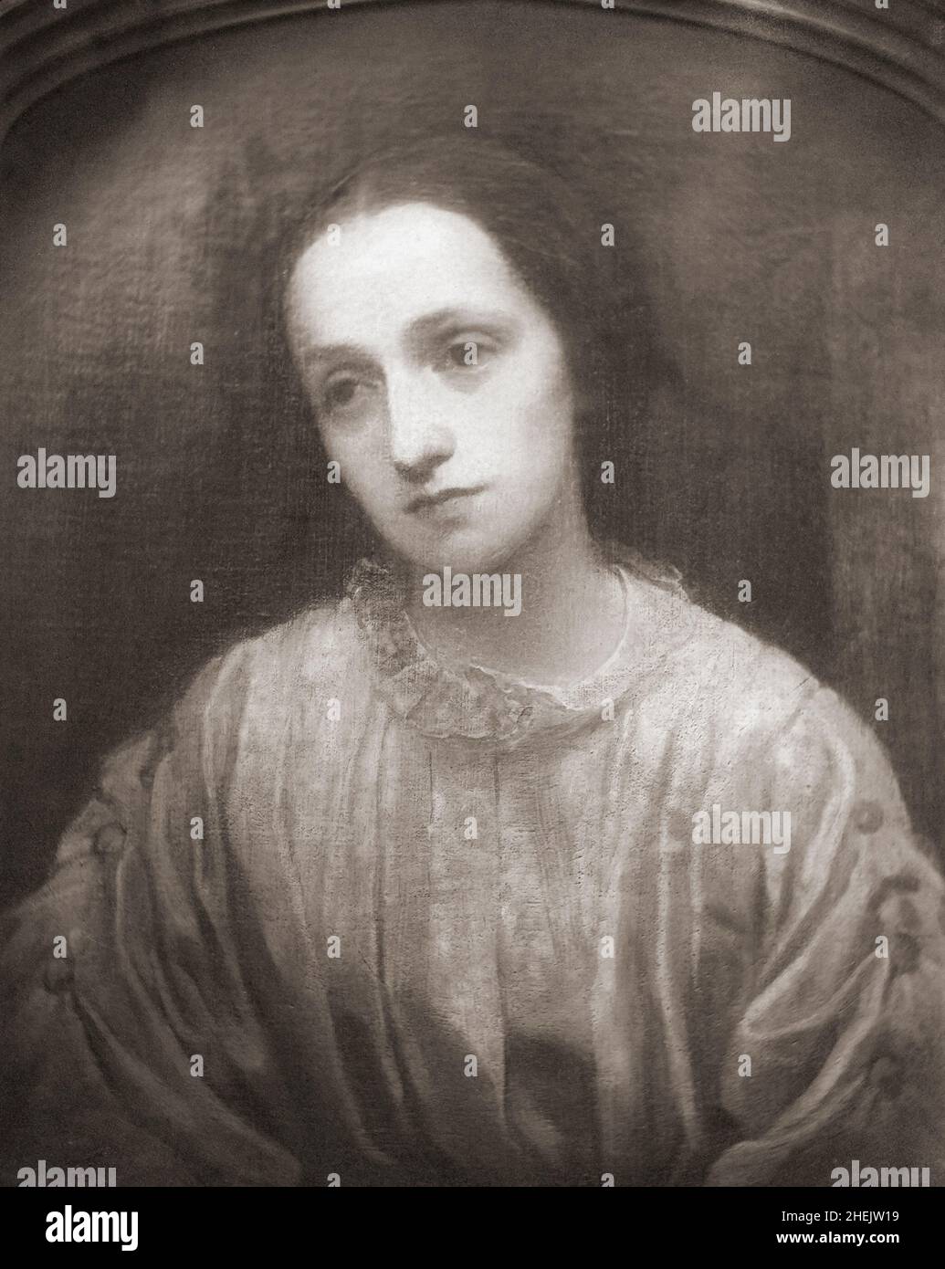 Fotografo britannico Julia Margaret Cameron, 1815 - 1879. Dopo una fotografia in bianco e nero di un dipinto creato intorno al 1850 dall'artista britannico George Frederic Watts. Foto Stock