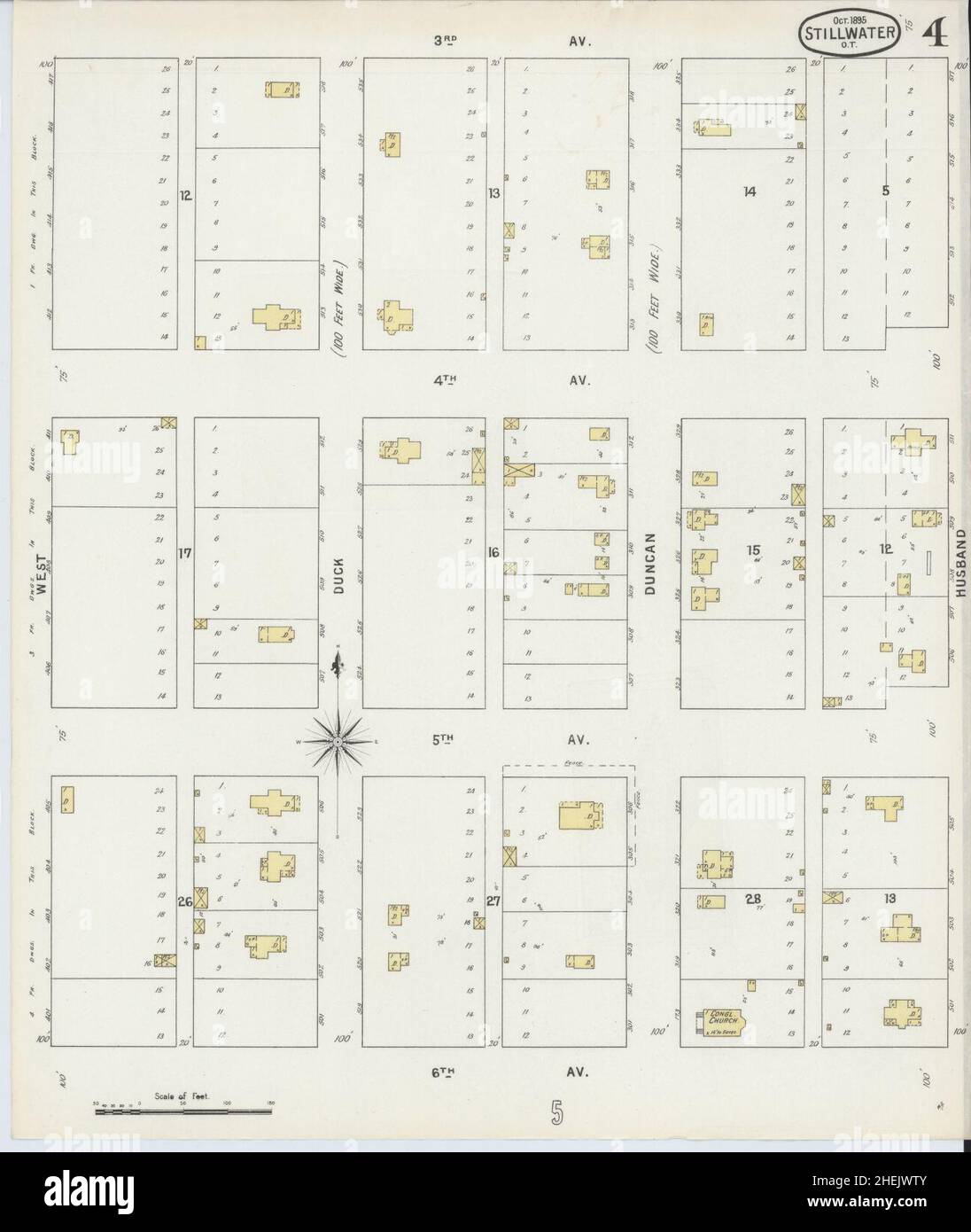 Sanborn Fire Insurance Map from Stillwater, Payne County, Oklahoma. Foto Stock