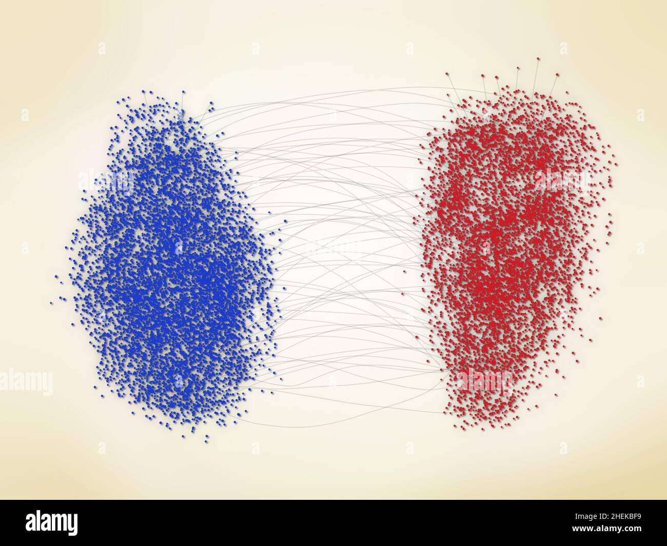 Polarizzazione politica Foto Stock