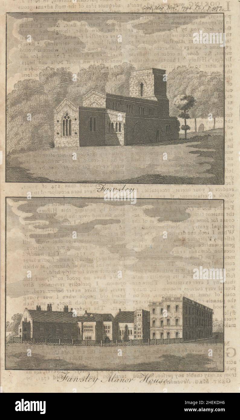 Chiesa di Santa Maria Vergine. FAWSLEY Hall Hotel, Northamptonshire. Maniero 1794 Foto Stock