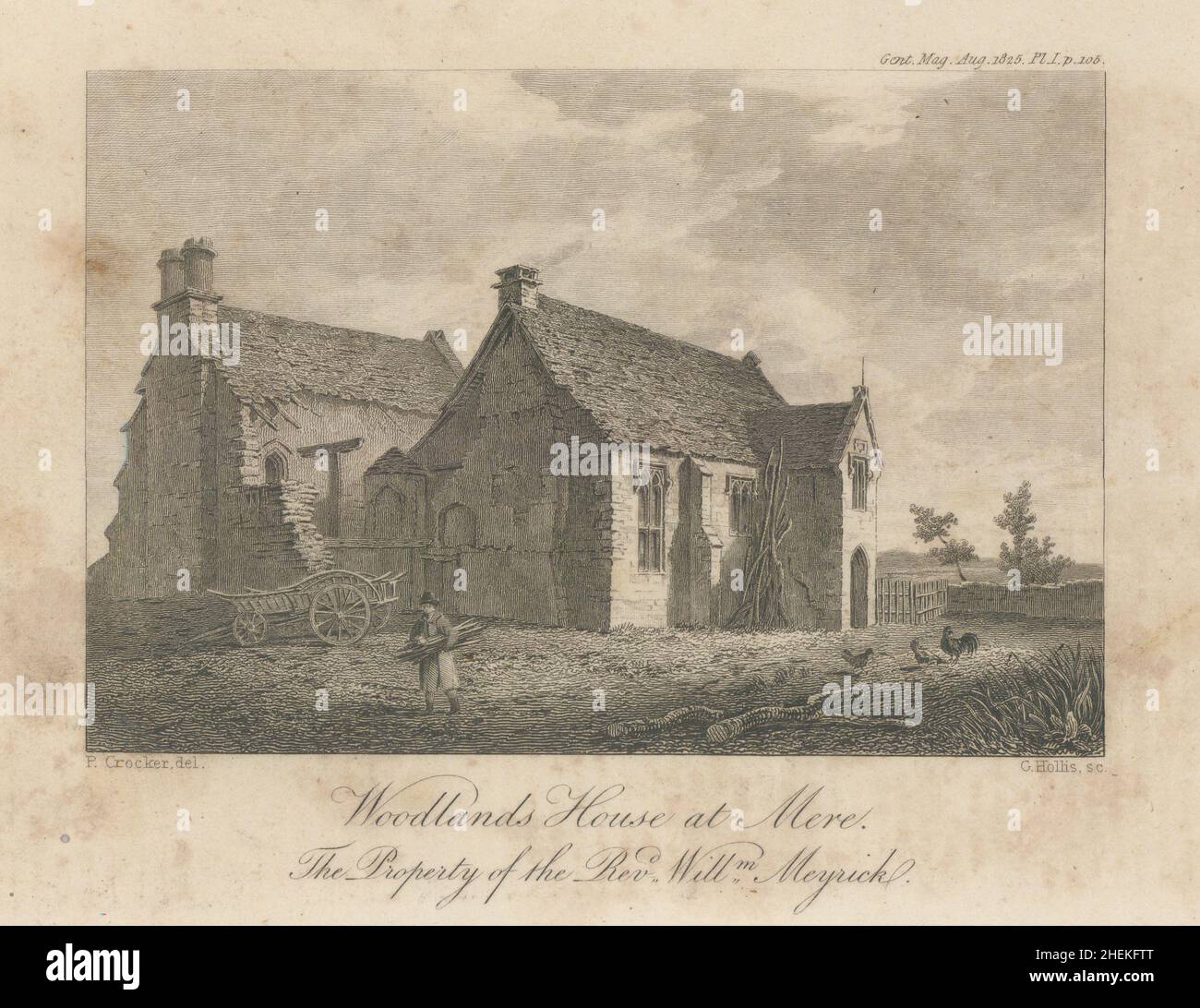 Woodlands Manor, Mere. Proprietà del Rev William Meyrick. Wiltshire 1825 Foto Stock