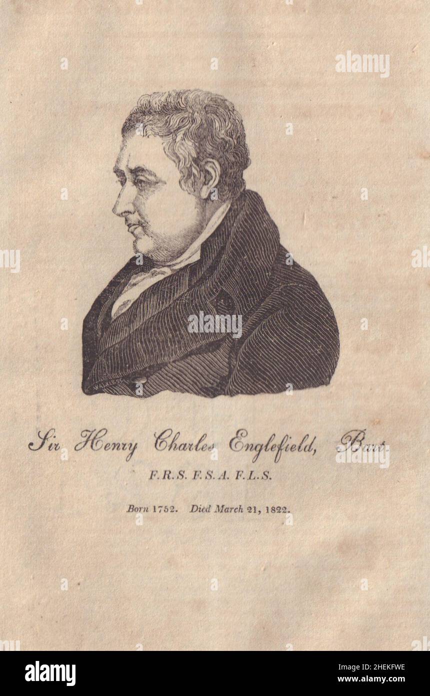 Sir Henry Charles Englefield, 7th Baronet, 1752-1822. Astronomer 1822 stampa Foto Stock
