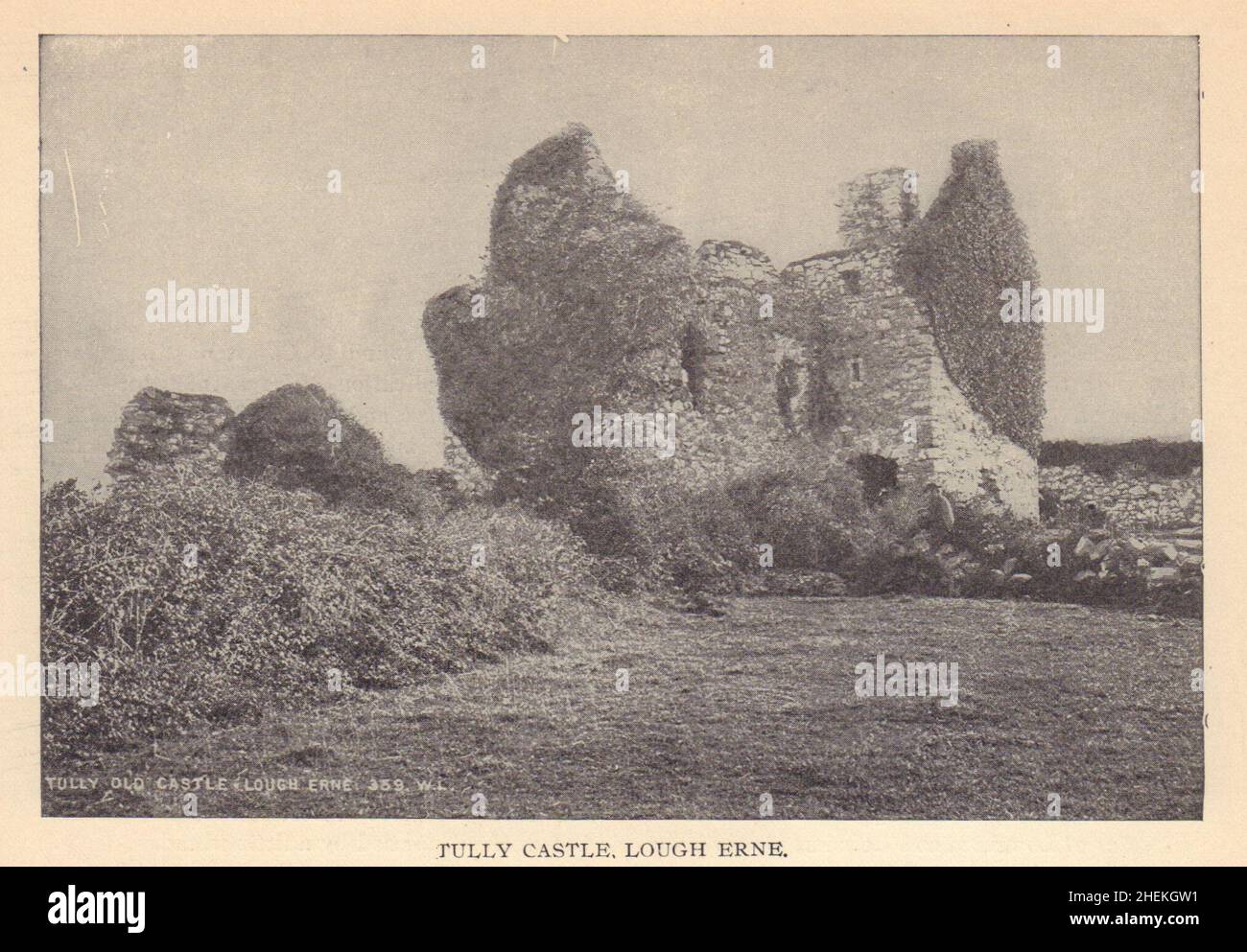 Tully Castello, Lough Erne. Irlanda 1905 vecchia stampa d'epoca antica Foto Stock
