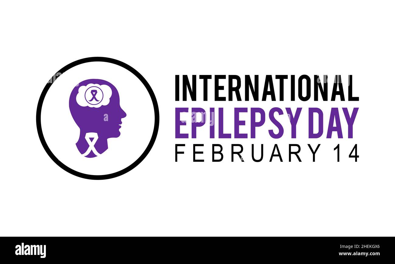 Giornata internazionale dell'epilessia, febbraio 14. Modello vettoriale Design per banner, biglietti, poster, sfondo. Illustrazione Vettoriale