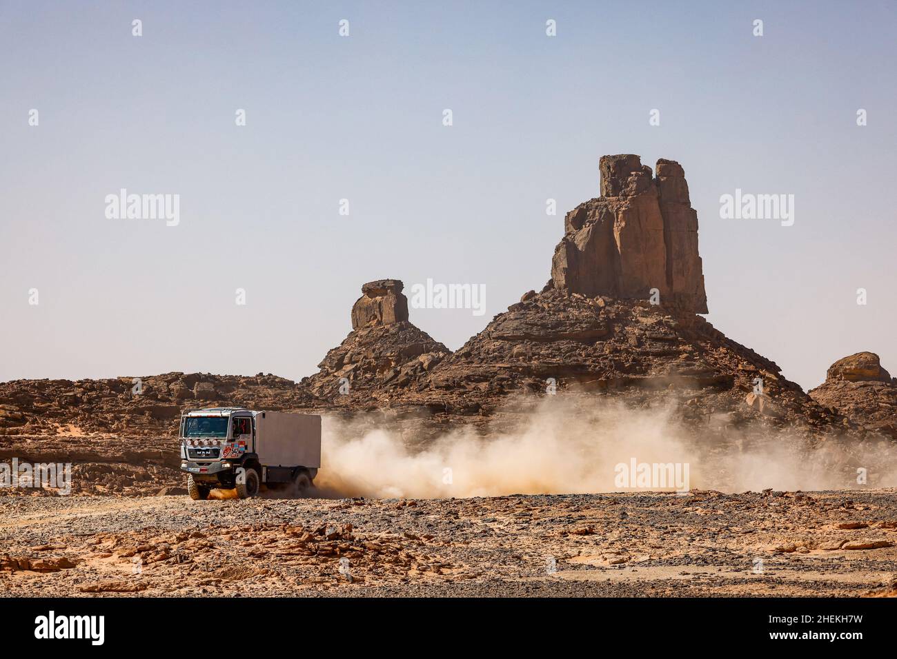 542 Baumann Michael (ger), Beier Philipp (ger), Raschendorfer Lukas (ger), Team Audi Sport, Man TGA 11, T5 FIA Camion, in azione durante la tappa 9 del Dakar Rally 2022 intorno a Wadi ad Dawasir, il 11th 2022 gennaio a Wadi ad Dawasir, Arabia Saudita - Foto Frédéric le Floch / DPPI Foto Stock