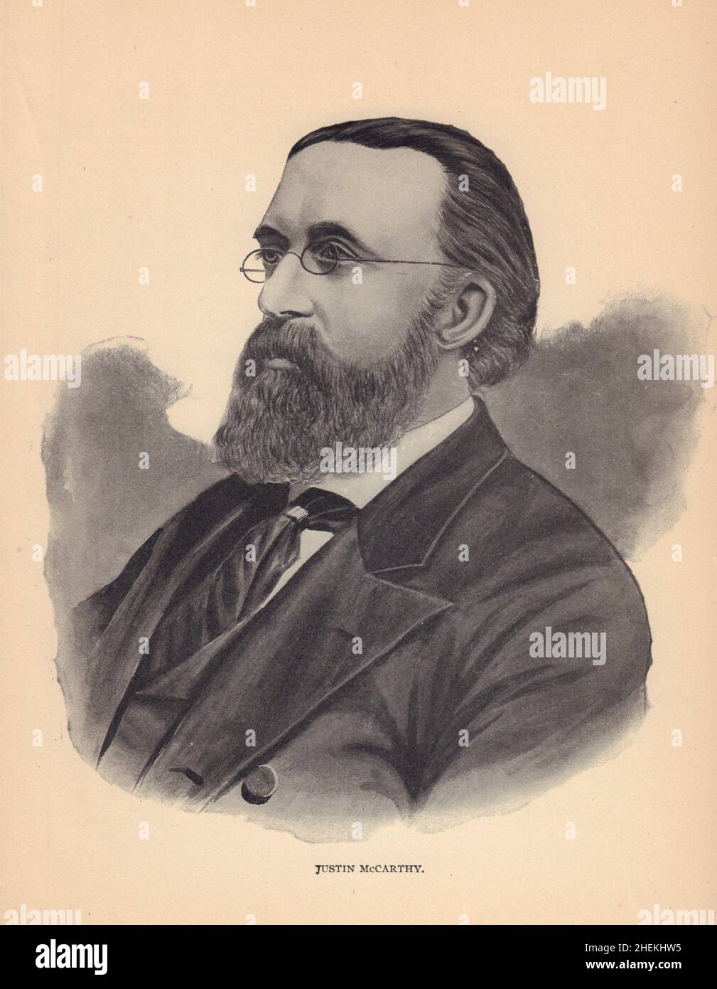 Justin McCarthy. Nazionalista repubblicano irlandese. Irlanda 1905 stampe antiche Foto Stock