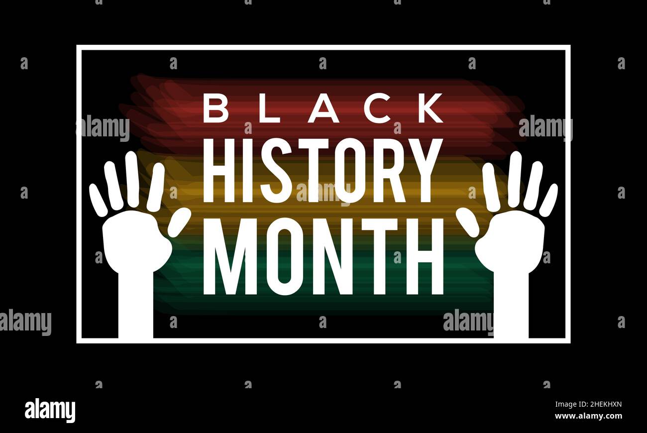 Black History mese di febbraio. Modello vettoriale Design per banner, biglietti, poster, sfondo. Illustrazione Vettoriale
