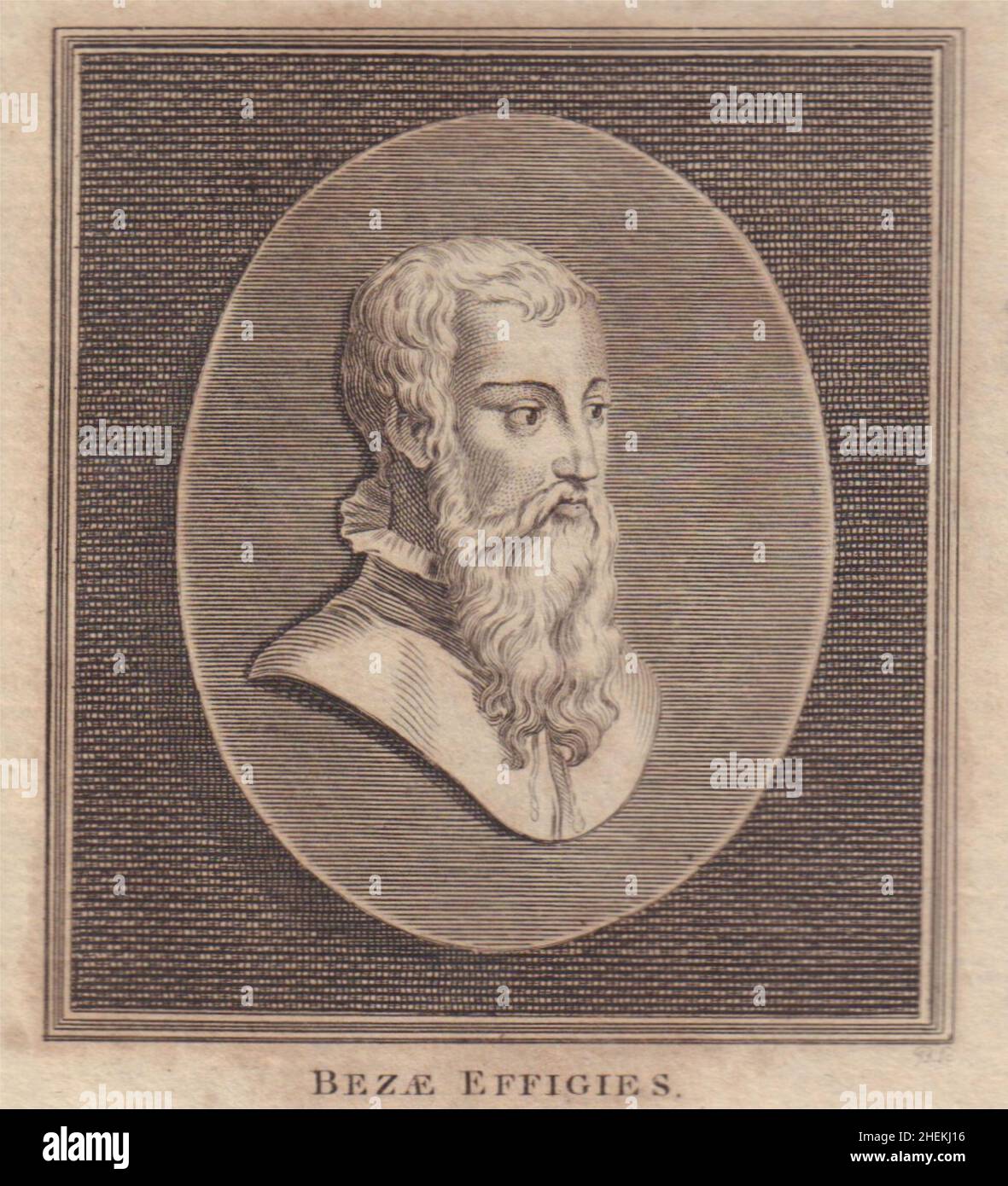 Théodore de Bèze / Beza, traduttore del nuovo Testamento. Francia. PICCOLO 1797 Foto Stock