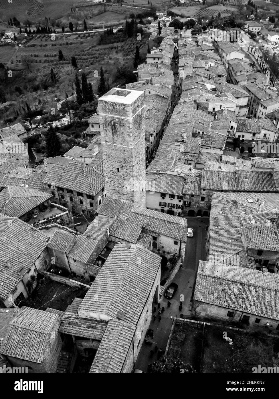 Il vecchio borgo di San Gimignano Toscana Italia Foto Stock