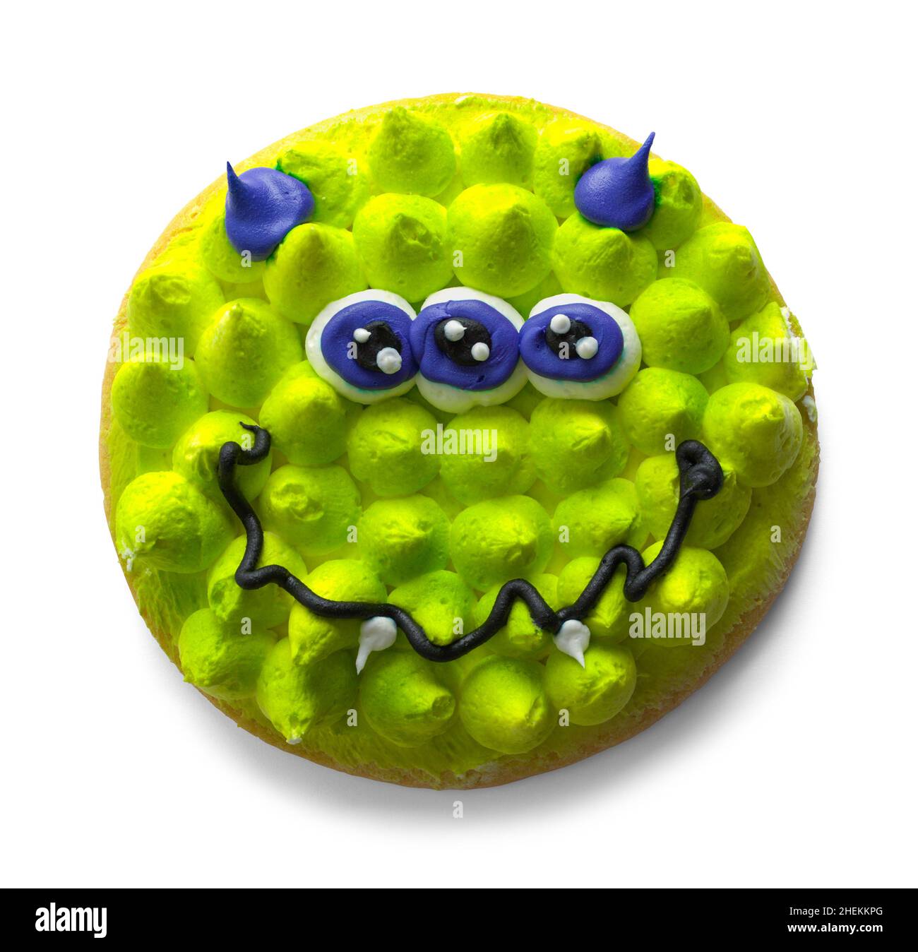 Halloween Monster cookie Cut out su bianco. Foto Stock