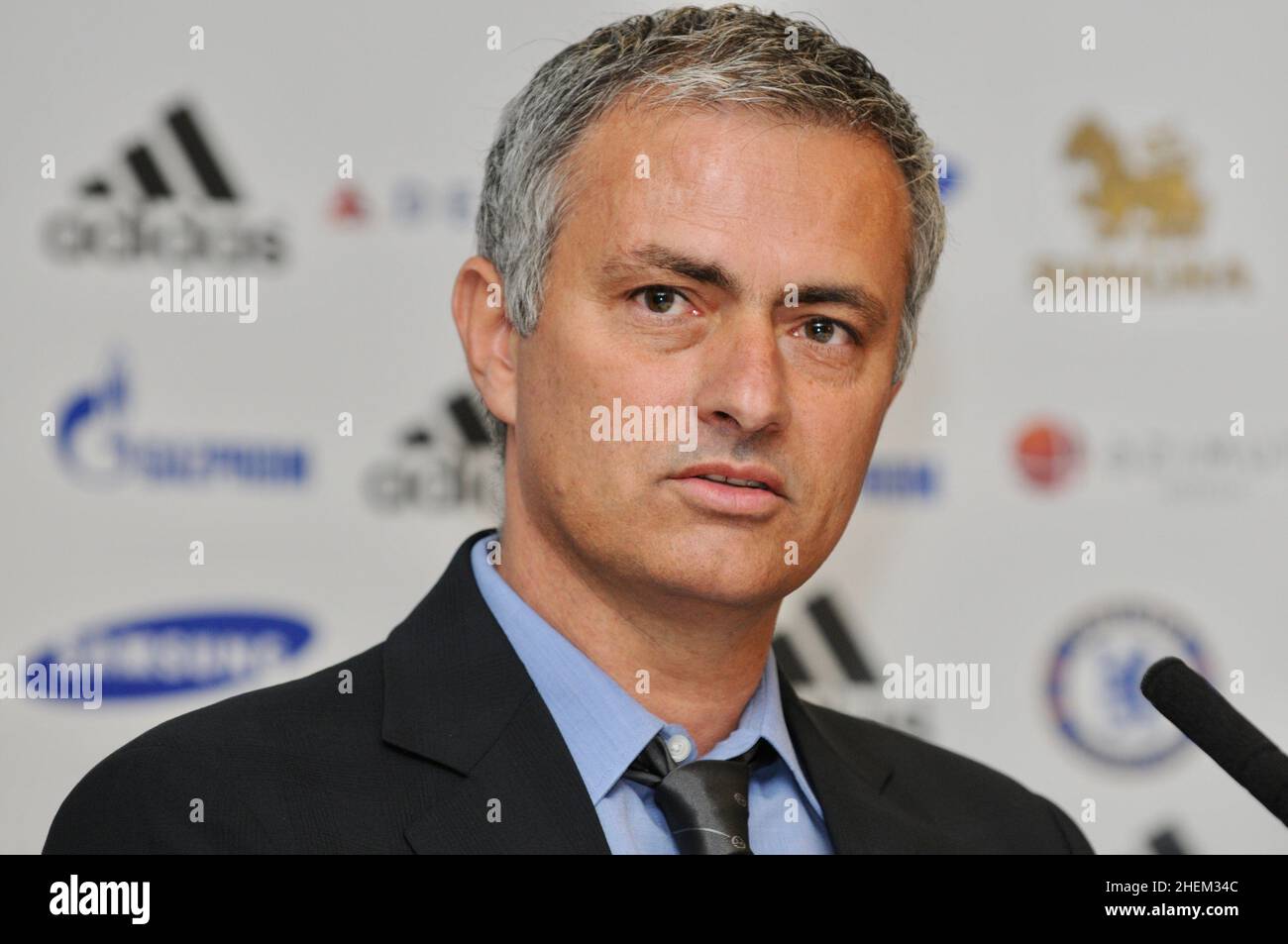 Jose Mourinho, Conferenza stampa, Stamford Bridge, Londra. REGNO UNITO Foto Stock