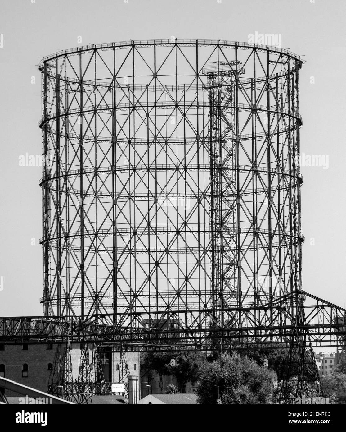 Vecchio distributore di gas a Trastevere a Roma Foto Stock