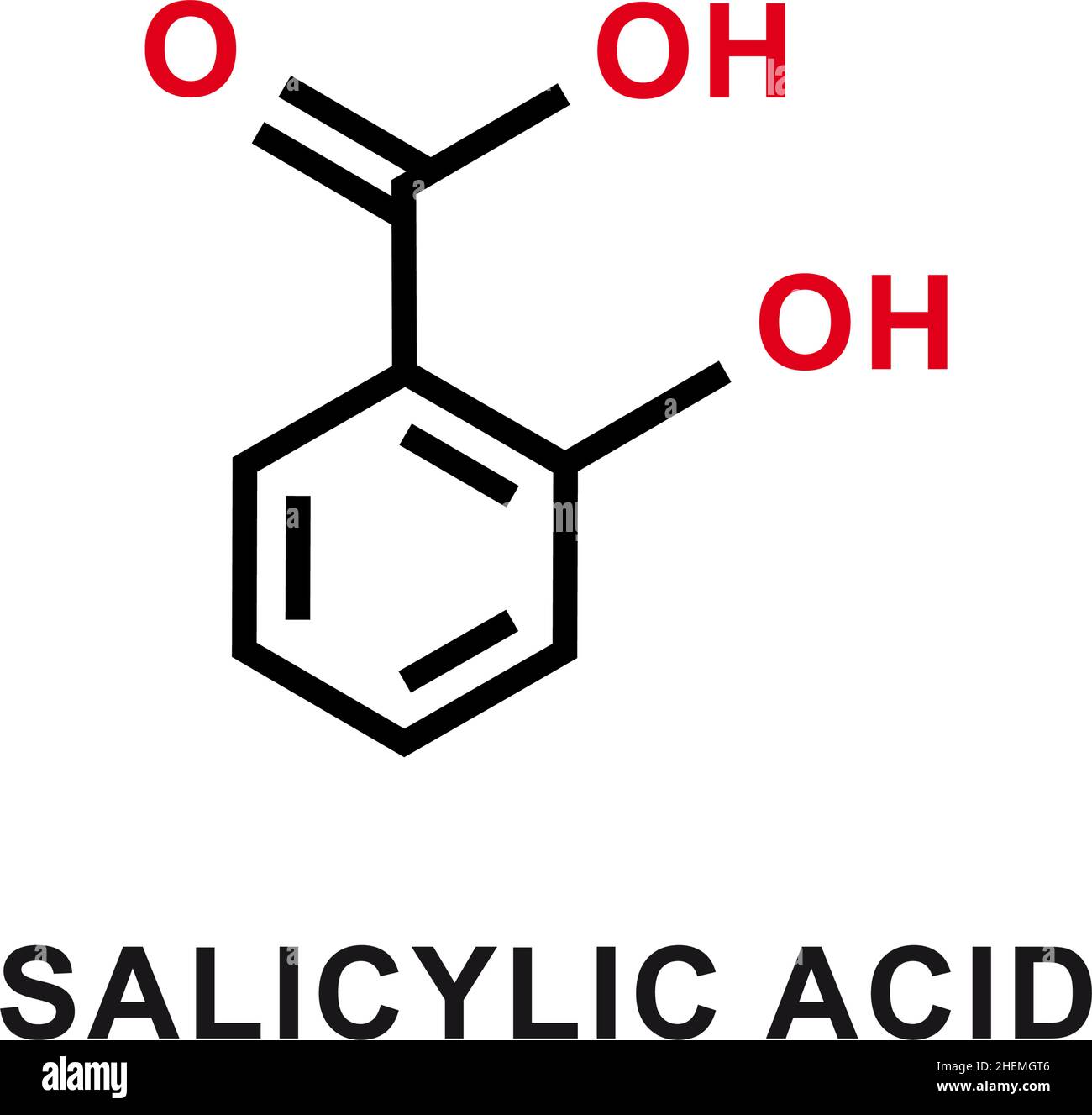 Formula chimica dell'acido salicilico. Struttura molecolare chimica dell'acido  salicilico. Illustrazione vettoriale Immagine e Vettoriale - Alamy