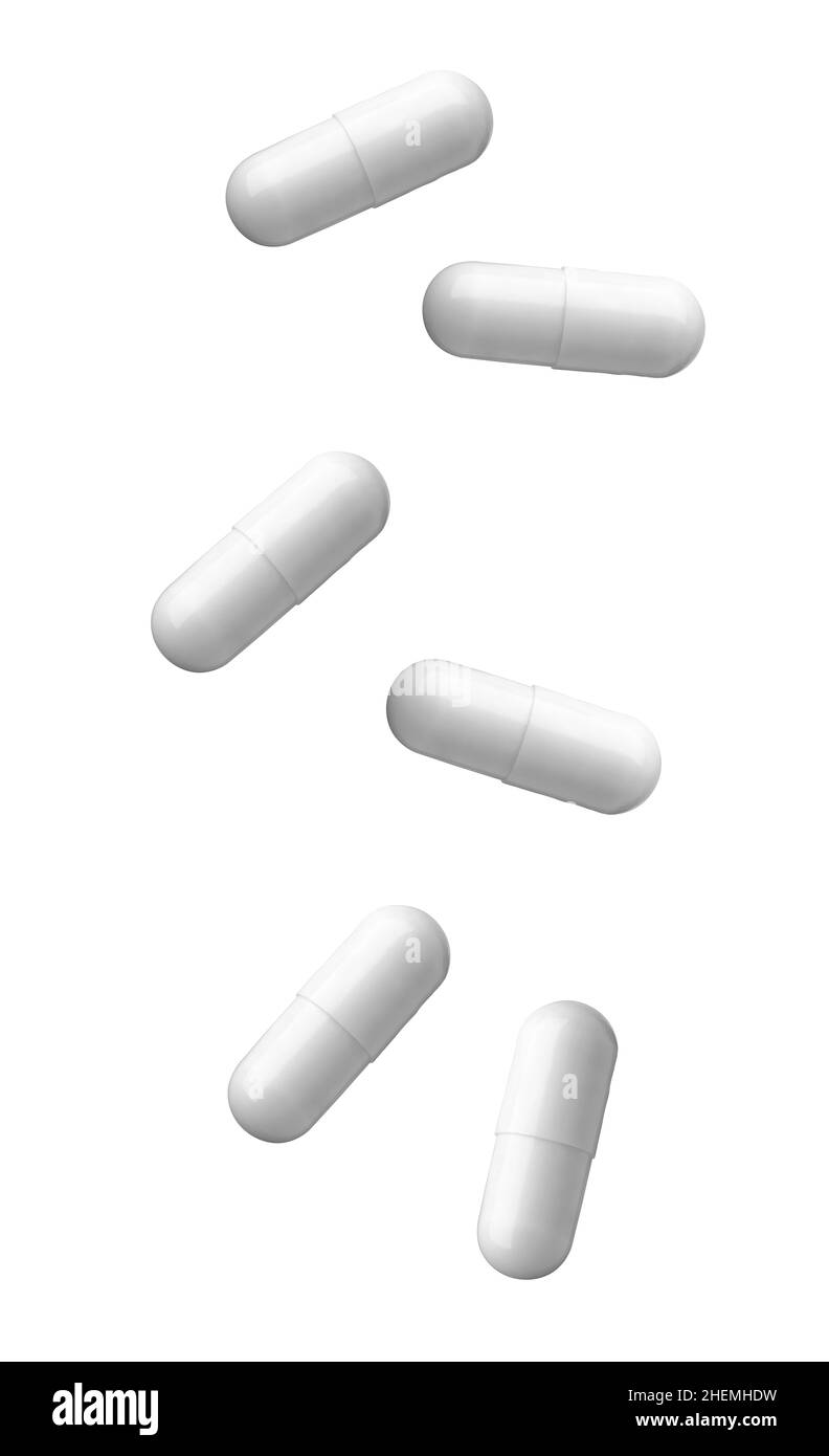 pillola bianca farmaco medico Foto Stock