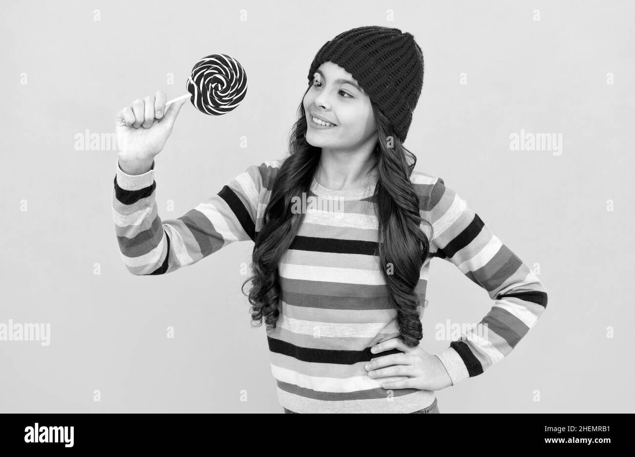 mi piace. caramello negozio di caramelle. dolce vita d'infanzia. concetto di cura dentale. dolce dente. yummy. Foto Stock